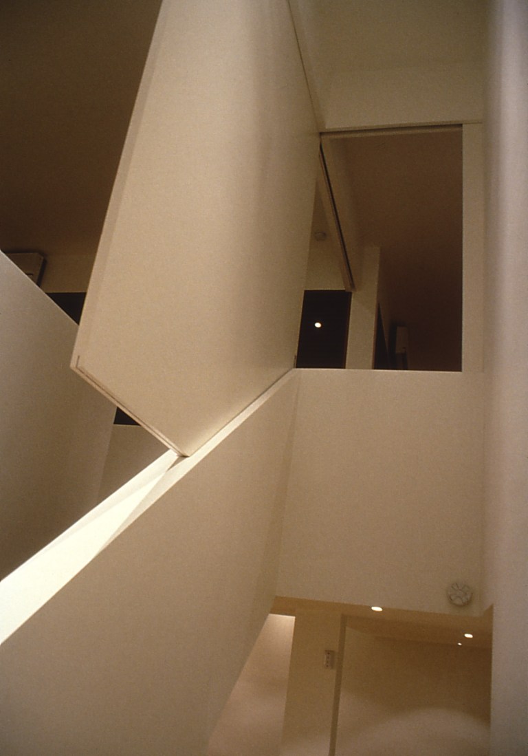 Slobom Residence #1_24_bedroom door hanging in stairwell_Stephen Varady Photo ©